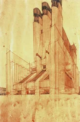 Étude pour un bâtiment, 1913
